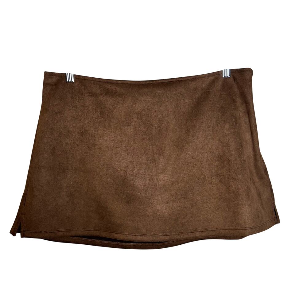 Wild Fable Brown Faux Suede Skort NWT Boho Indie Sleaze Size L